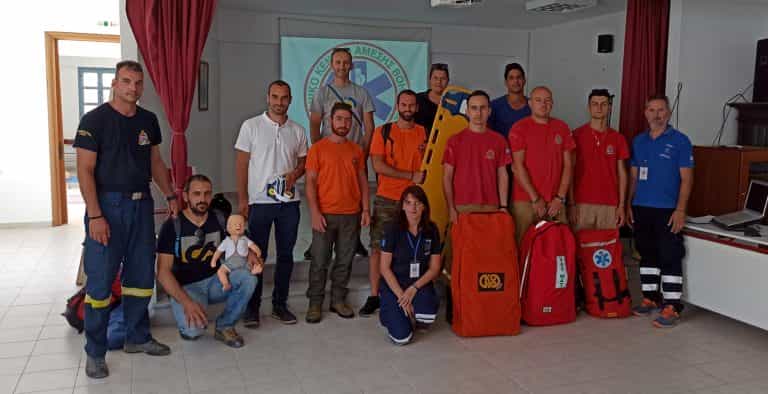 Εκπαίδευση μελών Πυροσβεστικού Σταθμού και Ομάδας Διάσωσης σε Α’ Βοήθειες από Εκπαιδευτές του ΕΚΑΒ.
