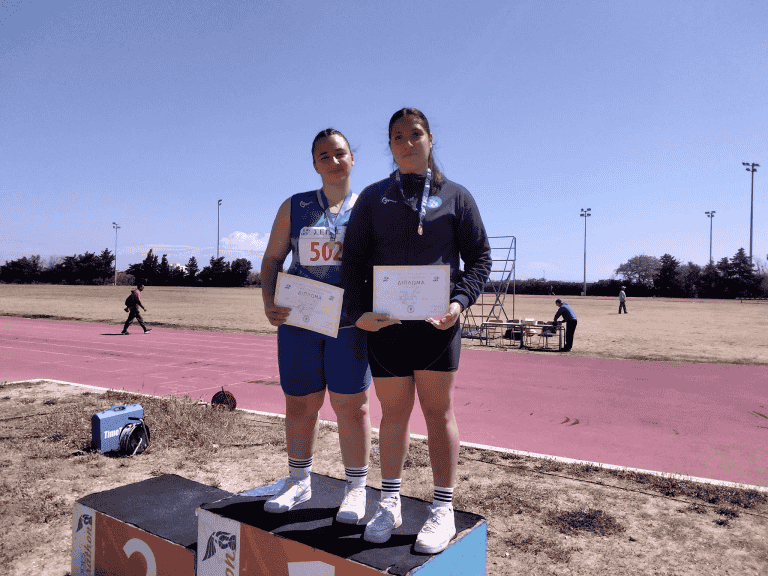 Μαρία Πιζάνια και Μαρία Τρουμουλιάρη την 3η και 4η θέση στο Πανελλήνιο Πρωτάθλημα Κ16 στη Χαλκίδα, στη δισκοβολία