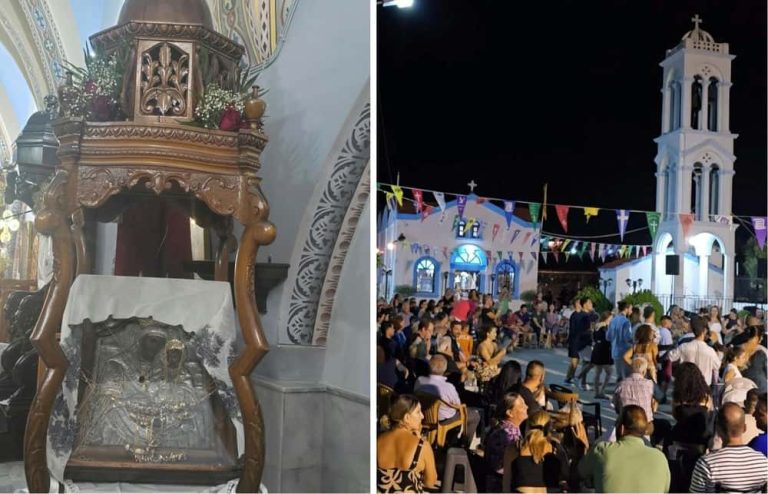 Κοσμοσυρροή στην Ψέριμο για την Παναγιά τη “Μελαχρινή”(video)