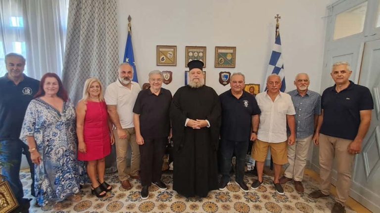 Τον Μητροπολίτη Καρθαγένης (Μαρόκου ,Τυνησίας, Αλγερίας και Μαυριτανίας ) και τον πρώην Γ.Γ. Αποδήμου Ελληνισμού υποδέχθηκε ο Έπαρχος ΠΕ Καλύμνου Μ. Μουσελλής.