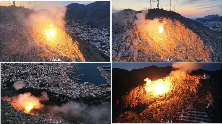 Εντυπωσιακές εναέριες λήψεις από το πασχαλινό έθιμο των δυναμιτών στην Κάλυμνο – Βίντεο του Αριστοκλή Φιλίτση